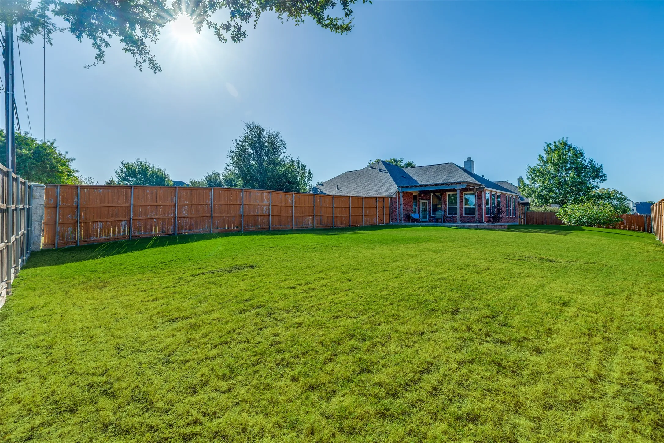 Large backyard