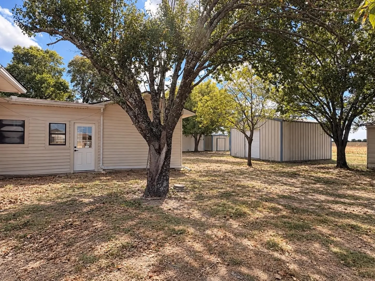 Backyard plus side entry to garage