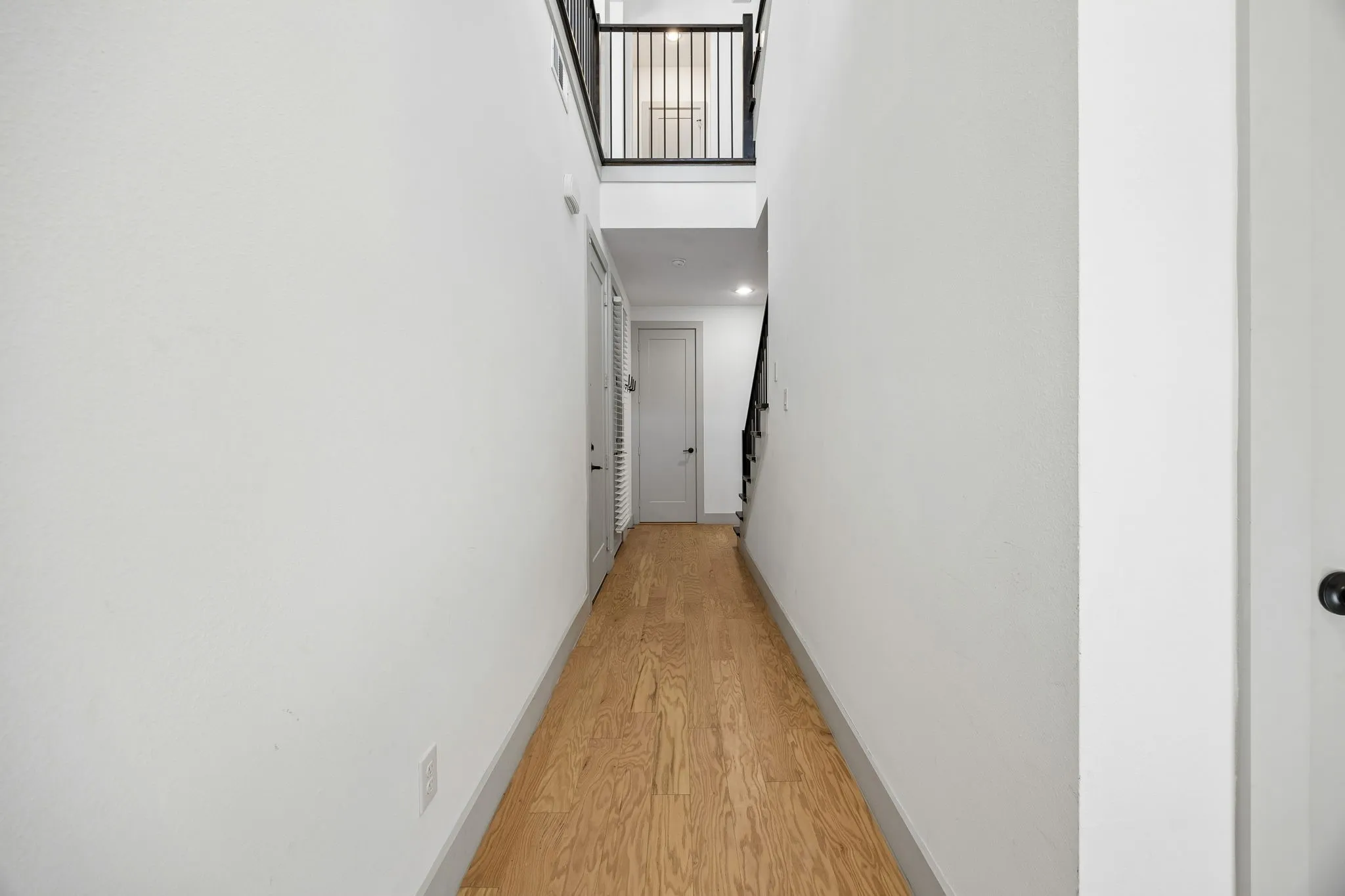 When you enter the front door, you step onto English White Oak hardwood floors.