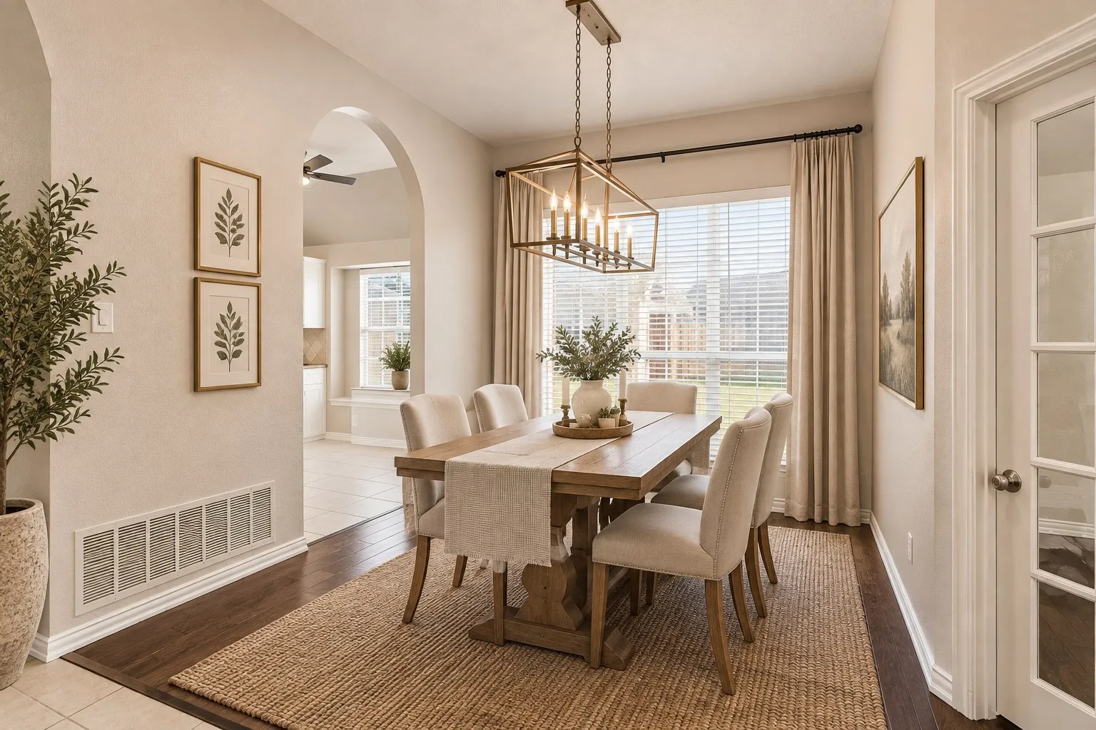 Virtually Staged including chandelier