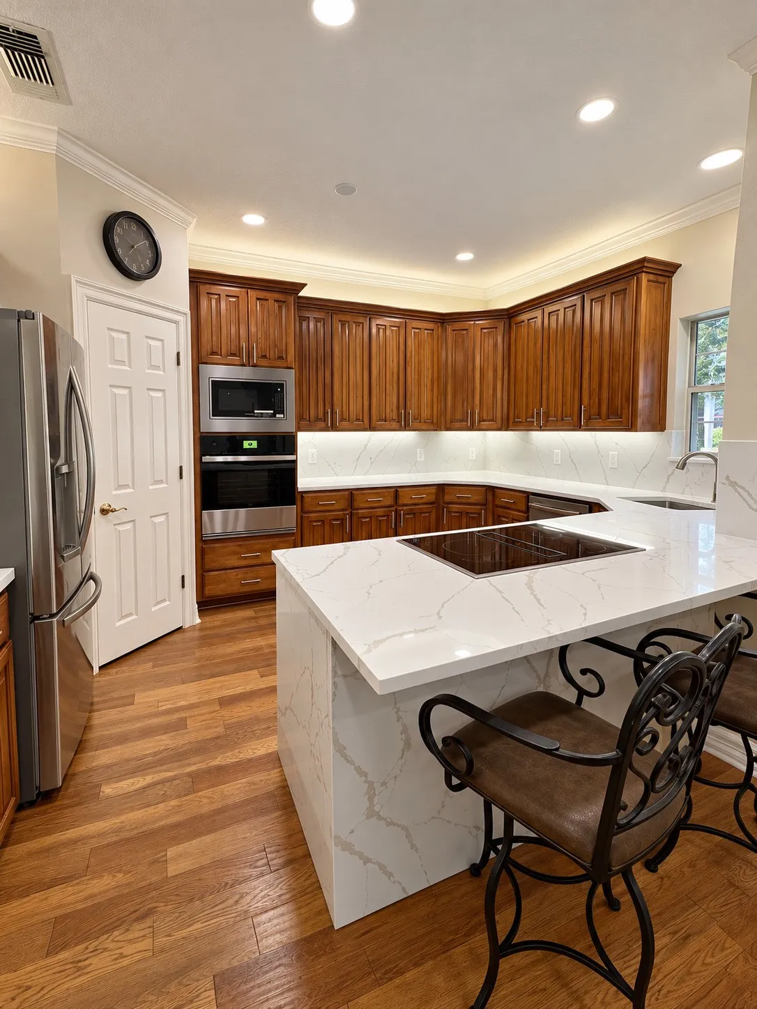Updated kitchen with quartz countertops