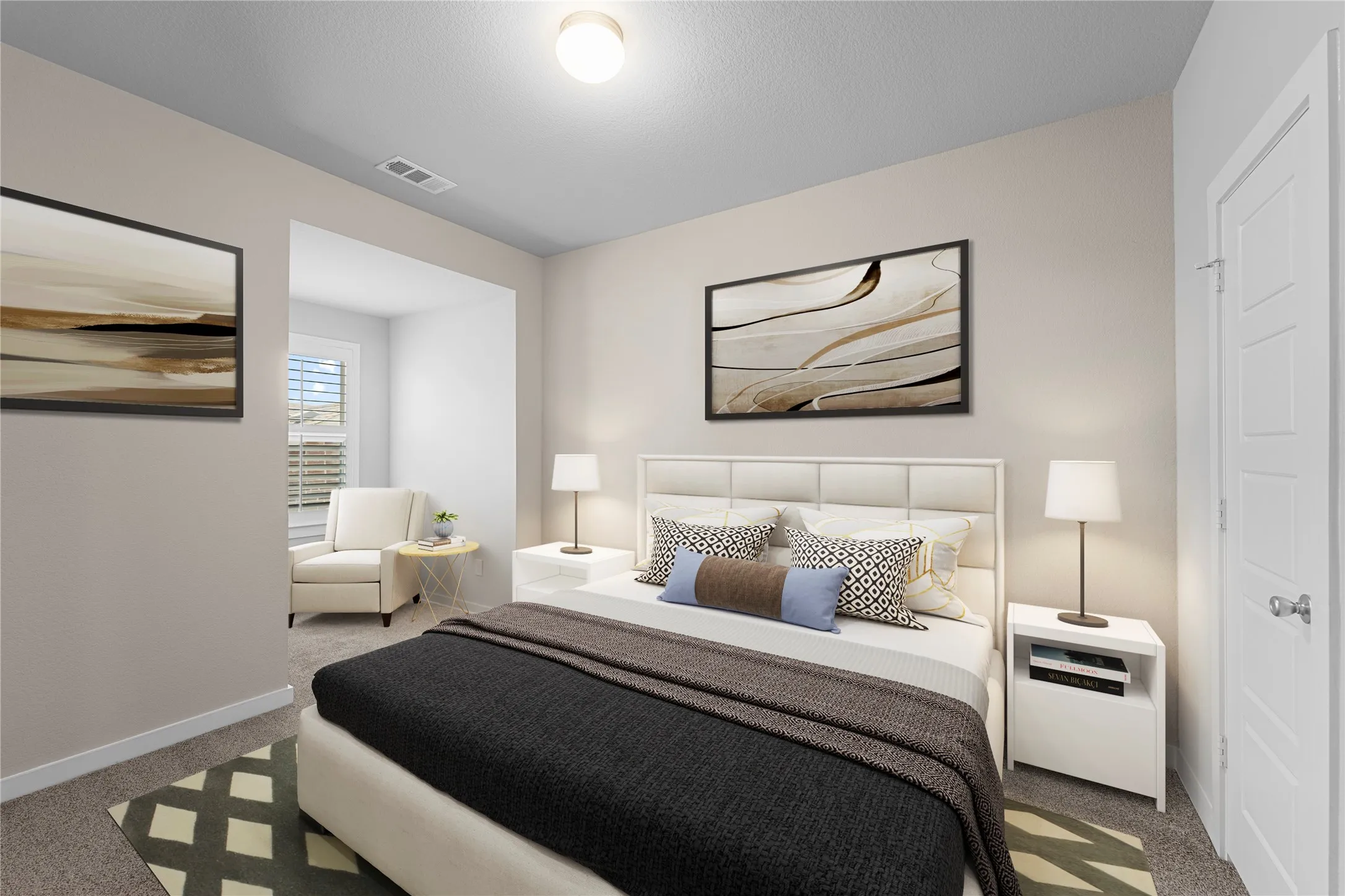 Bedroom 3 upstairs - Digitally Staged