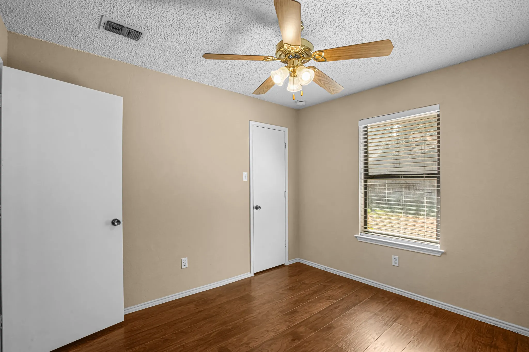 Bedroom two has a walk-in closet
