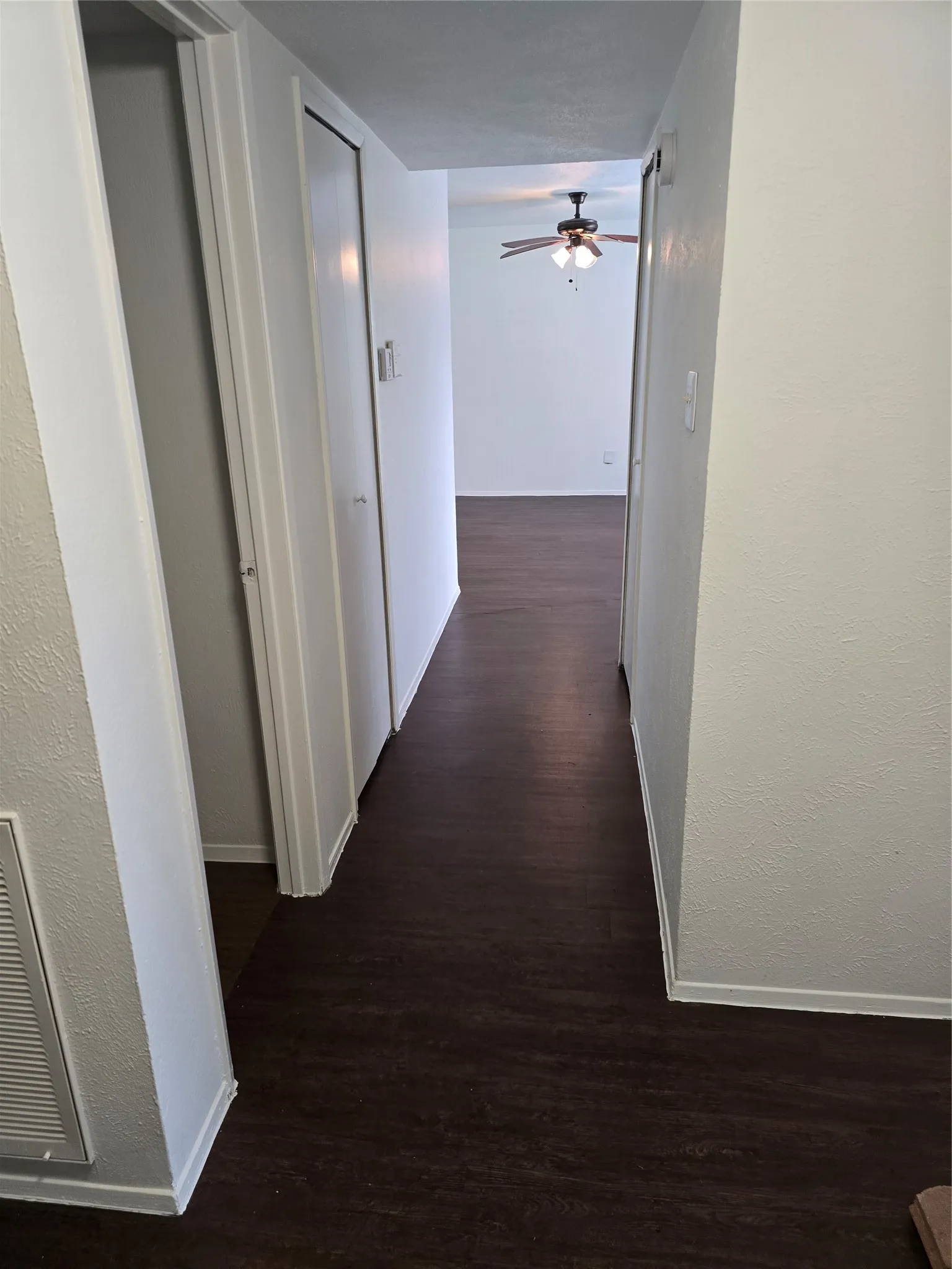 Looking back up the hallway to the living room.