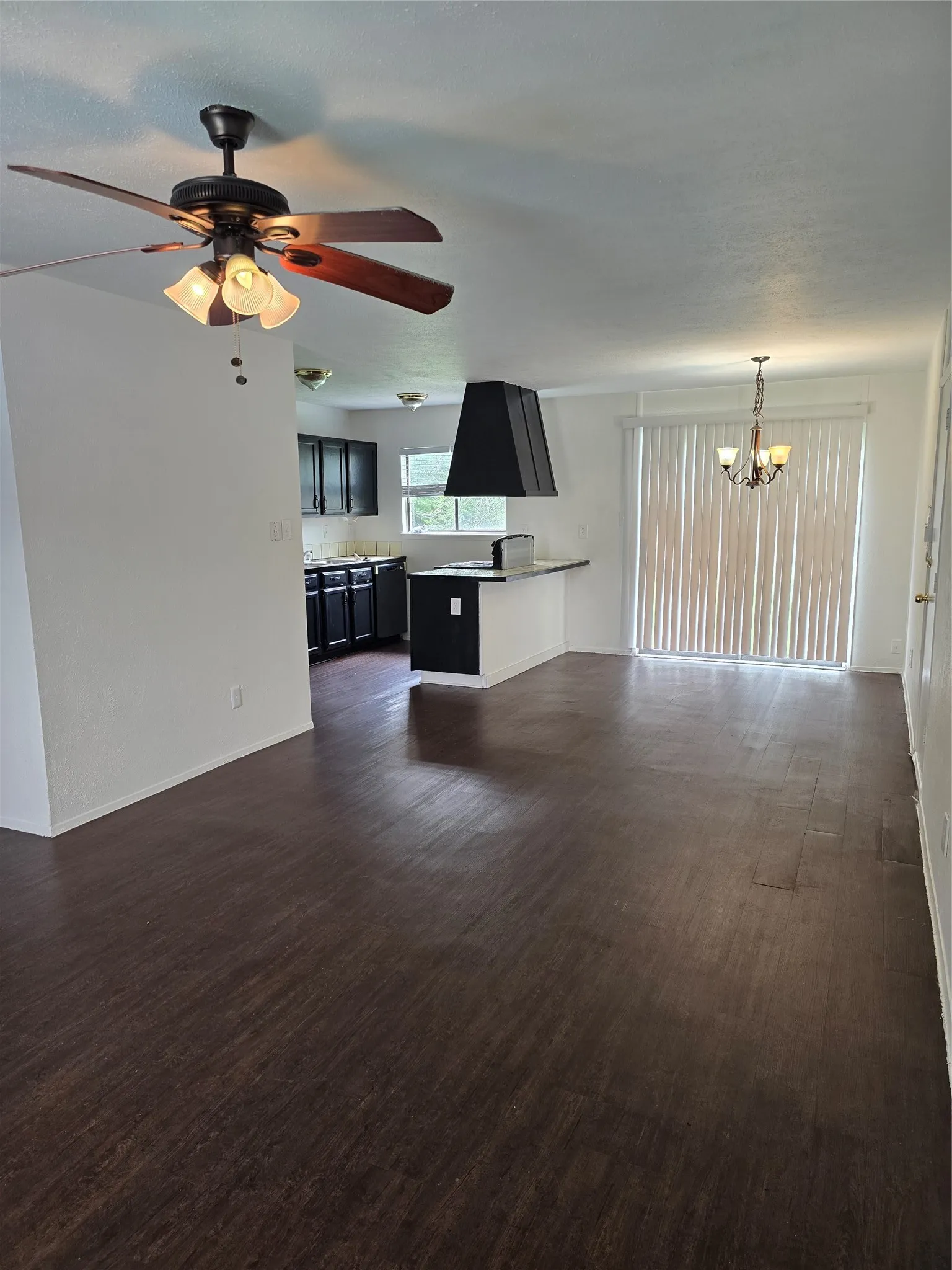 Living, Dining, Kitchen.