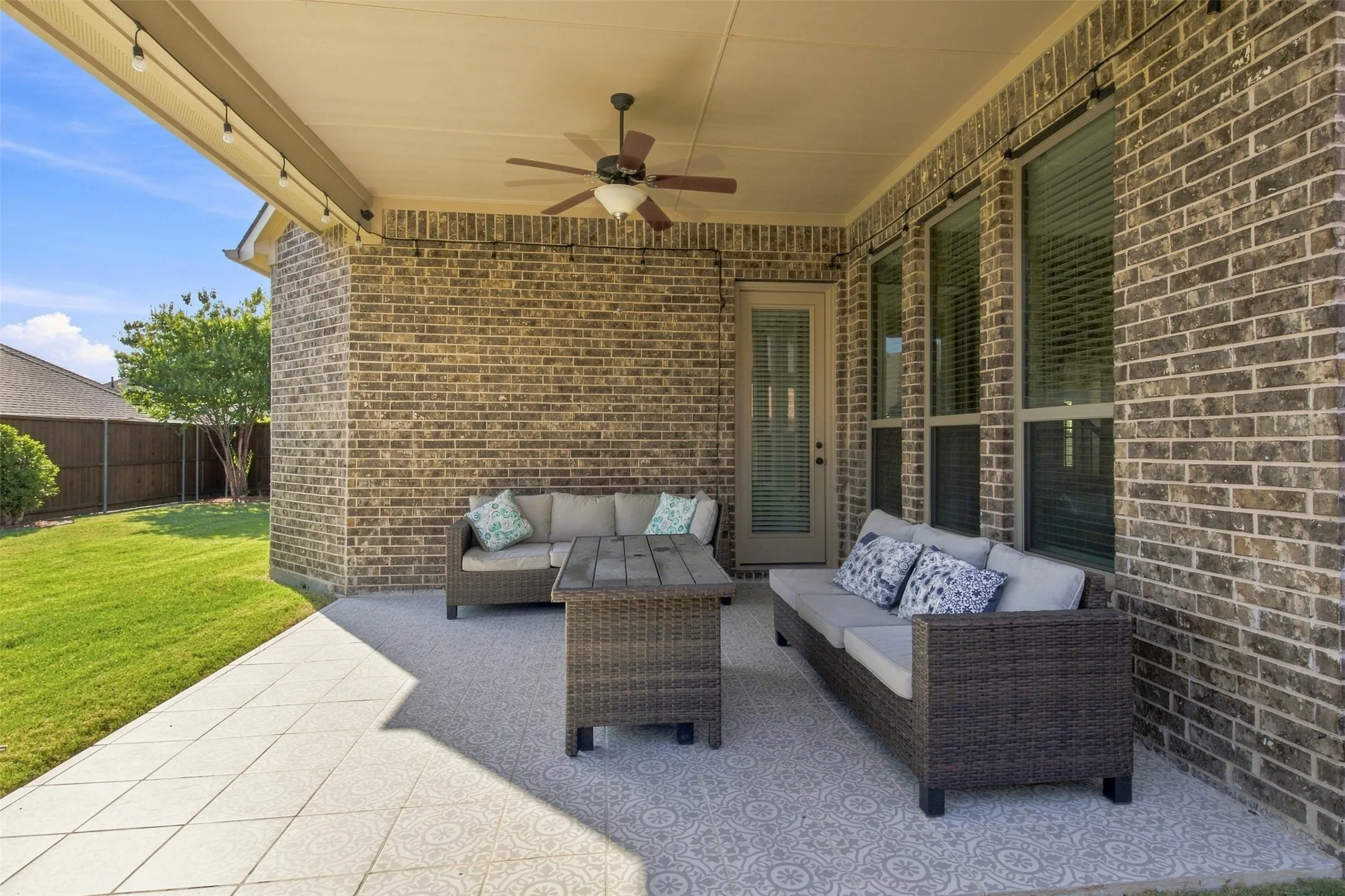 Extended covered patio