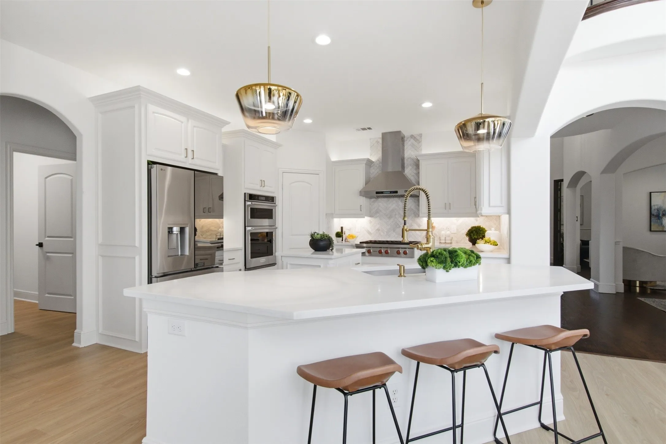 Quartz Counters, Designer Pendants