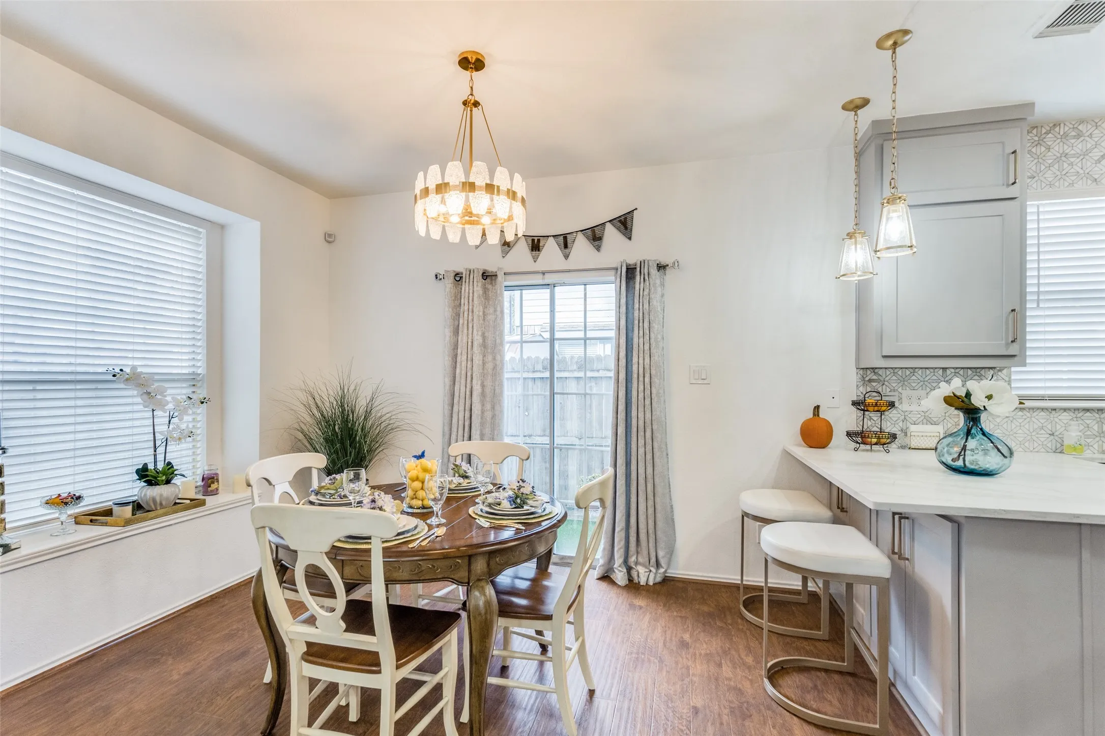 Separate Dining Area with Window Seat