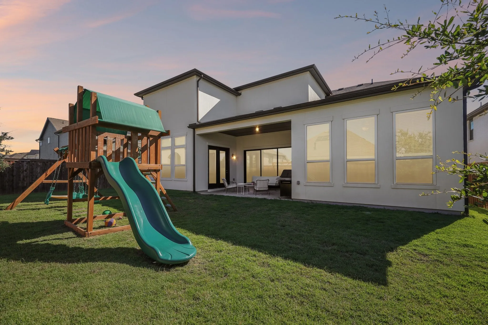 Large, private yard