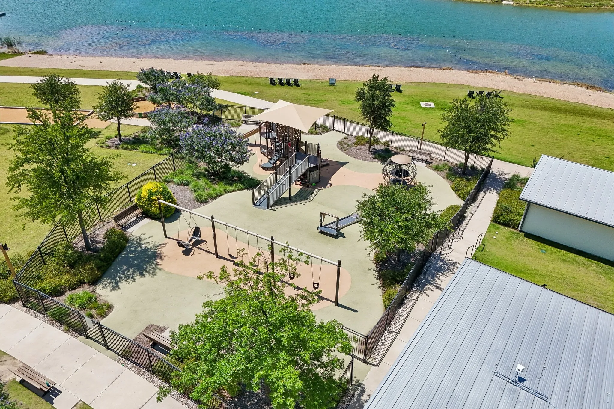 Lake Park - swimmable lake, playground, beach, pavilion and restrooms.