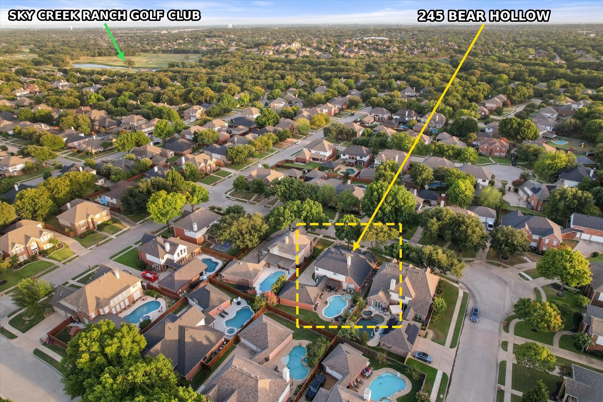 Sky Creek Ranch Golf Club just minutes away. Lines are approx.