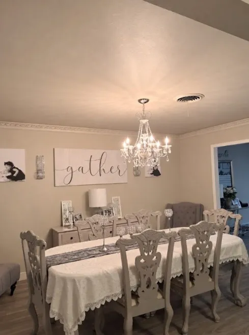 Beautiful and spacious dining room area.