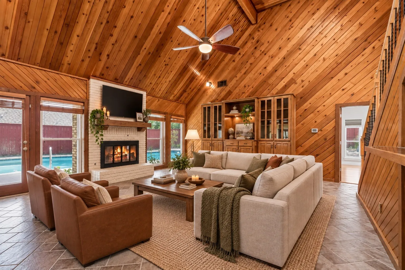 Family Room—Virtually Staged