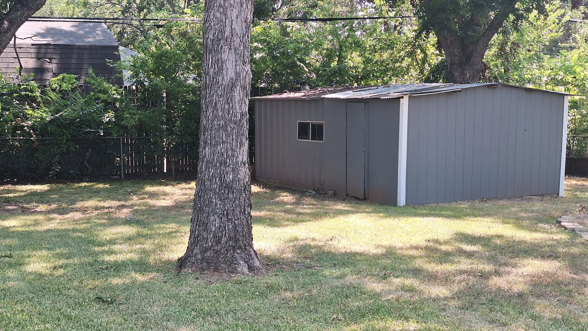 spacious storage building with electricity
