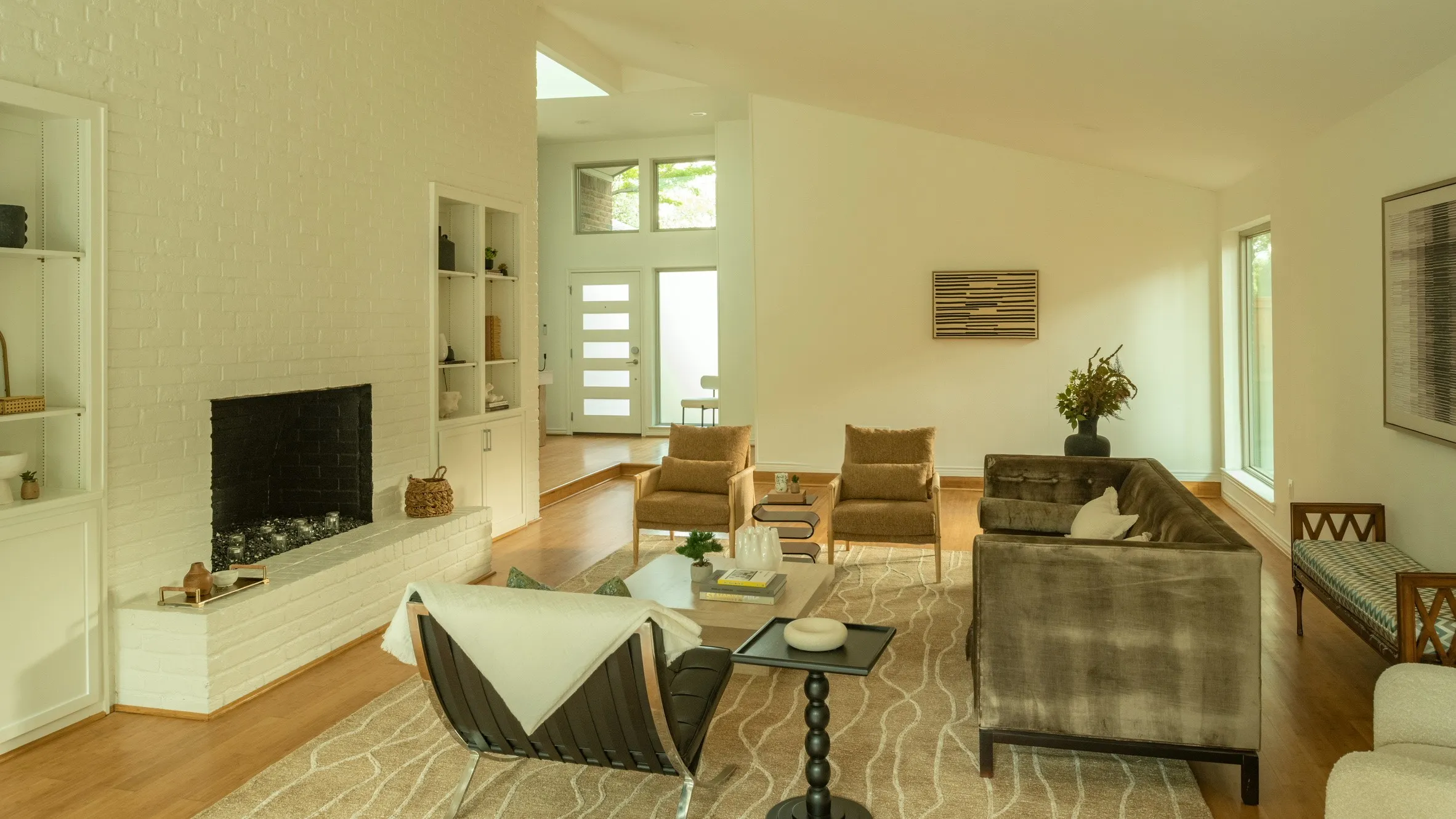 High sloping ceilings create even bigger feel