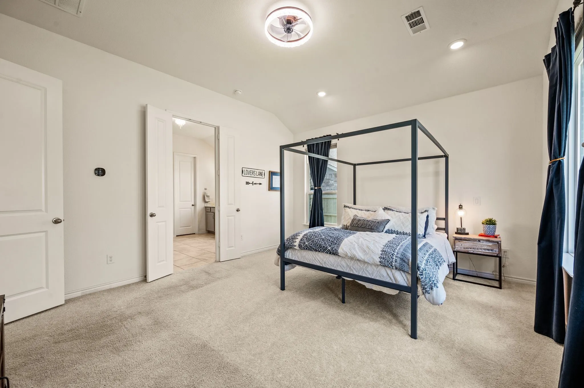 Large  and bright primary bedroom with a fabulous ensuite bathroom.  So much room for your large bedroom furniture, can you picture your stuff here?