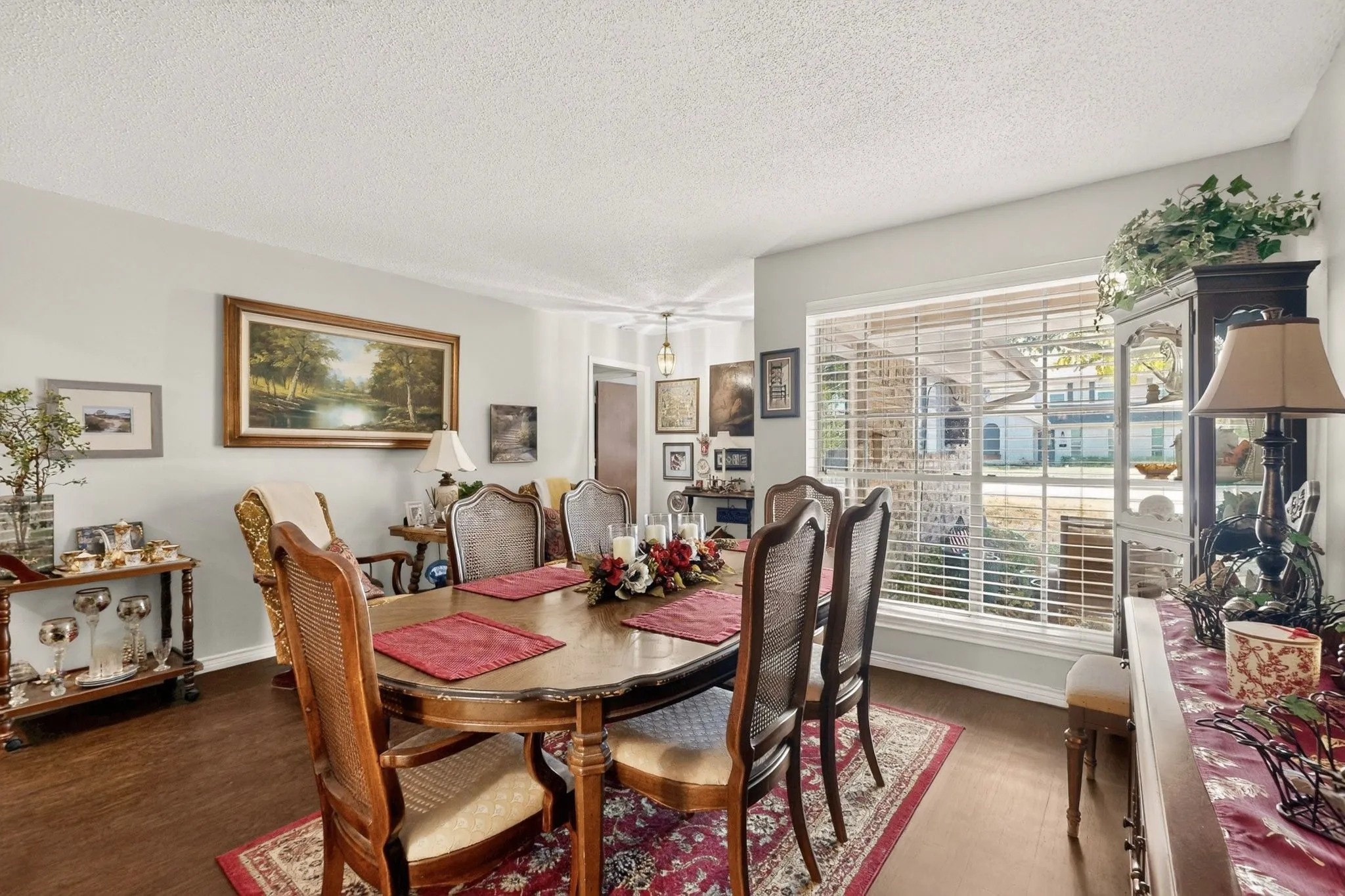 Wood-finish flooring throughout