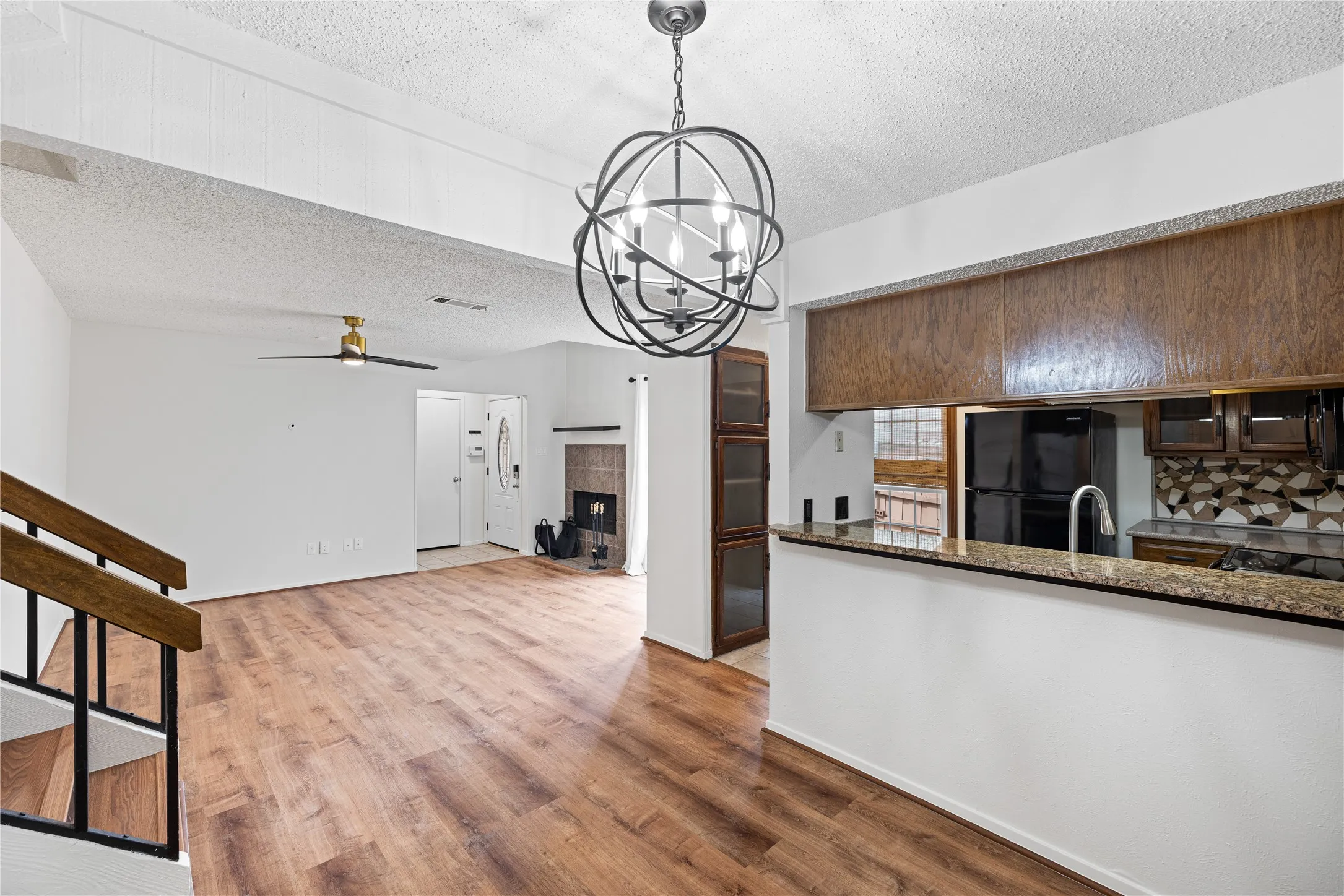 Open Floor plan, updated light fixtures