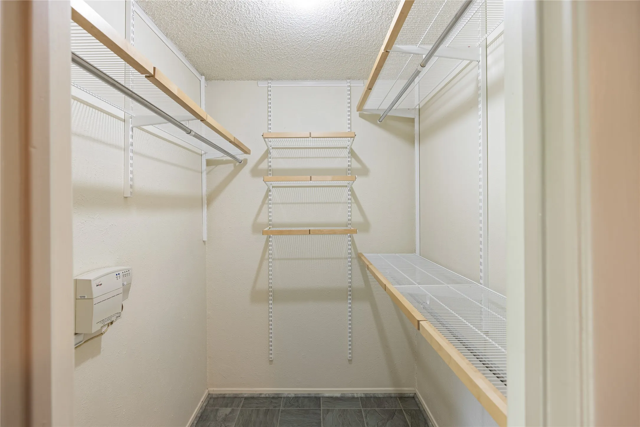 Primary bedroom closet system