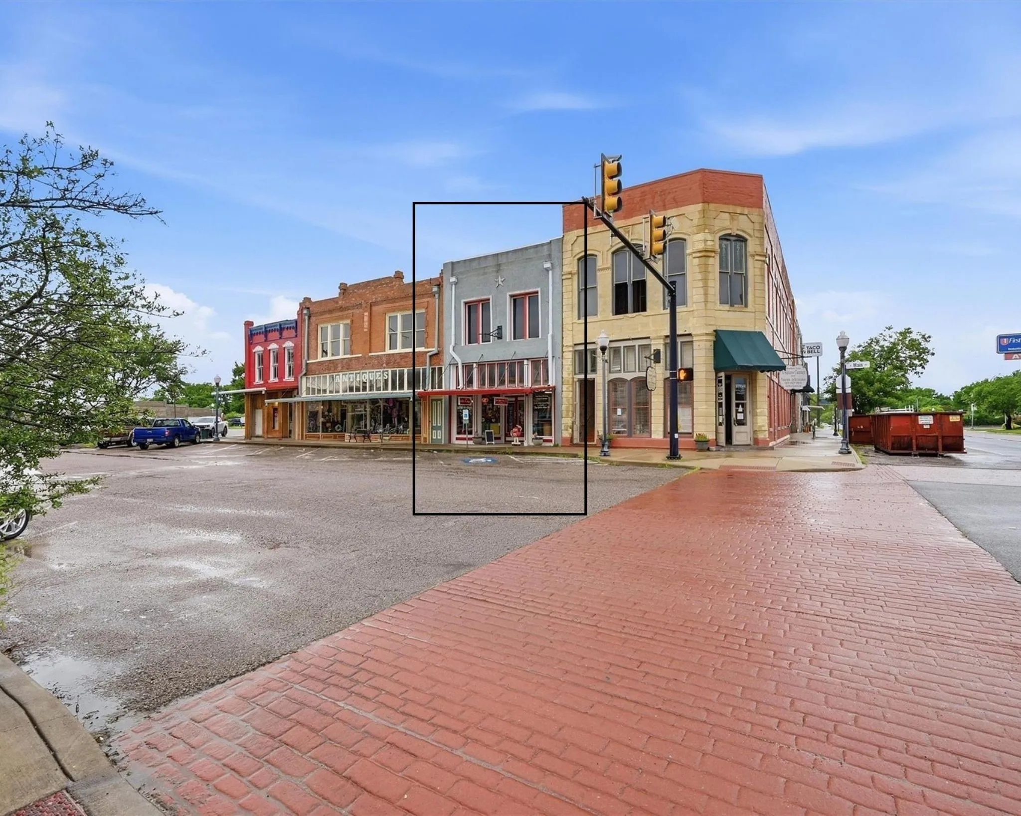 Subject Property is second building from the right.