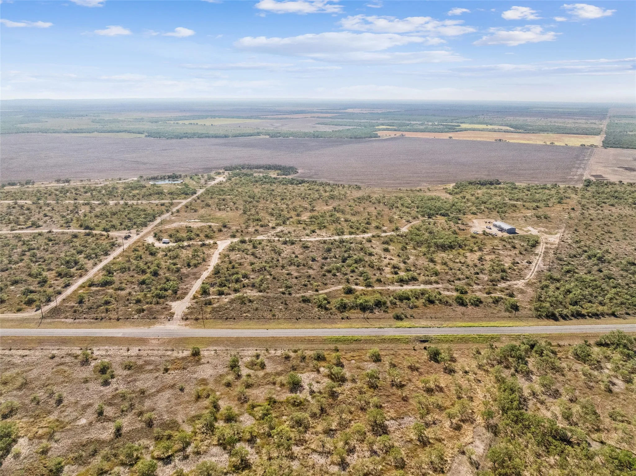 West side view of the fully fenced 43.8 acres