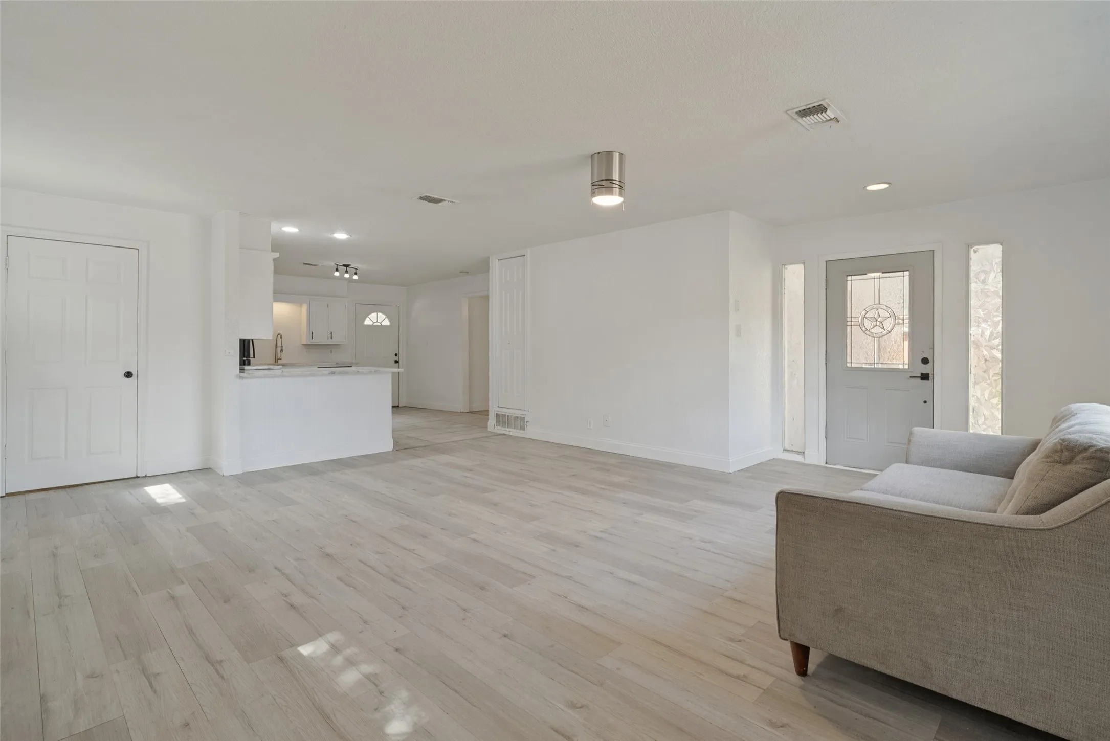 Living Room into Kitchen