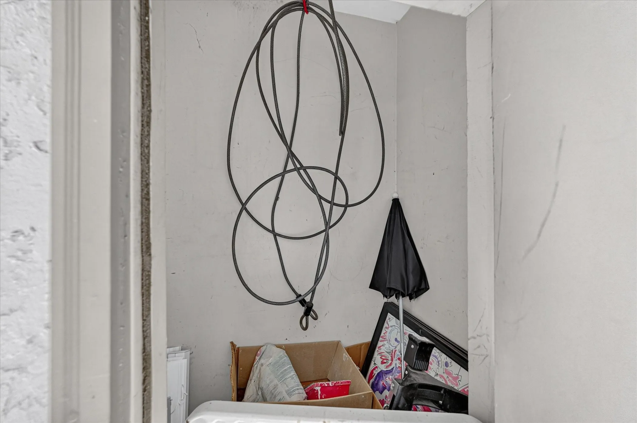 Storage closet located in the patio