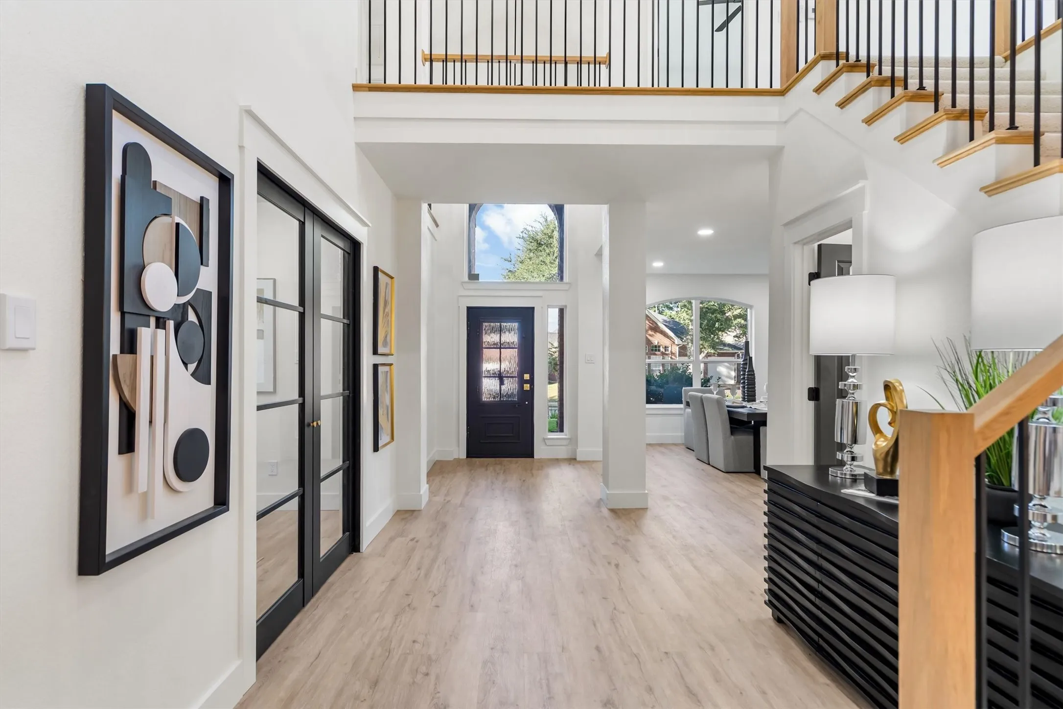 Entrance showcasing formal dining room