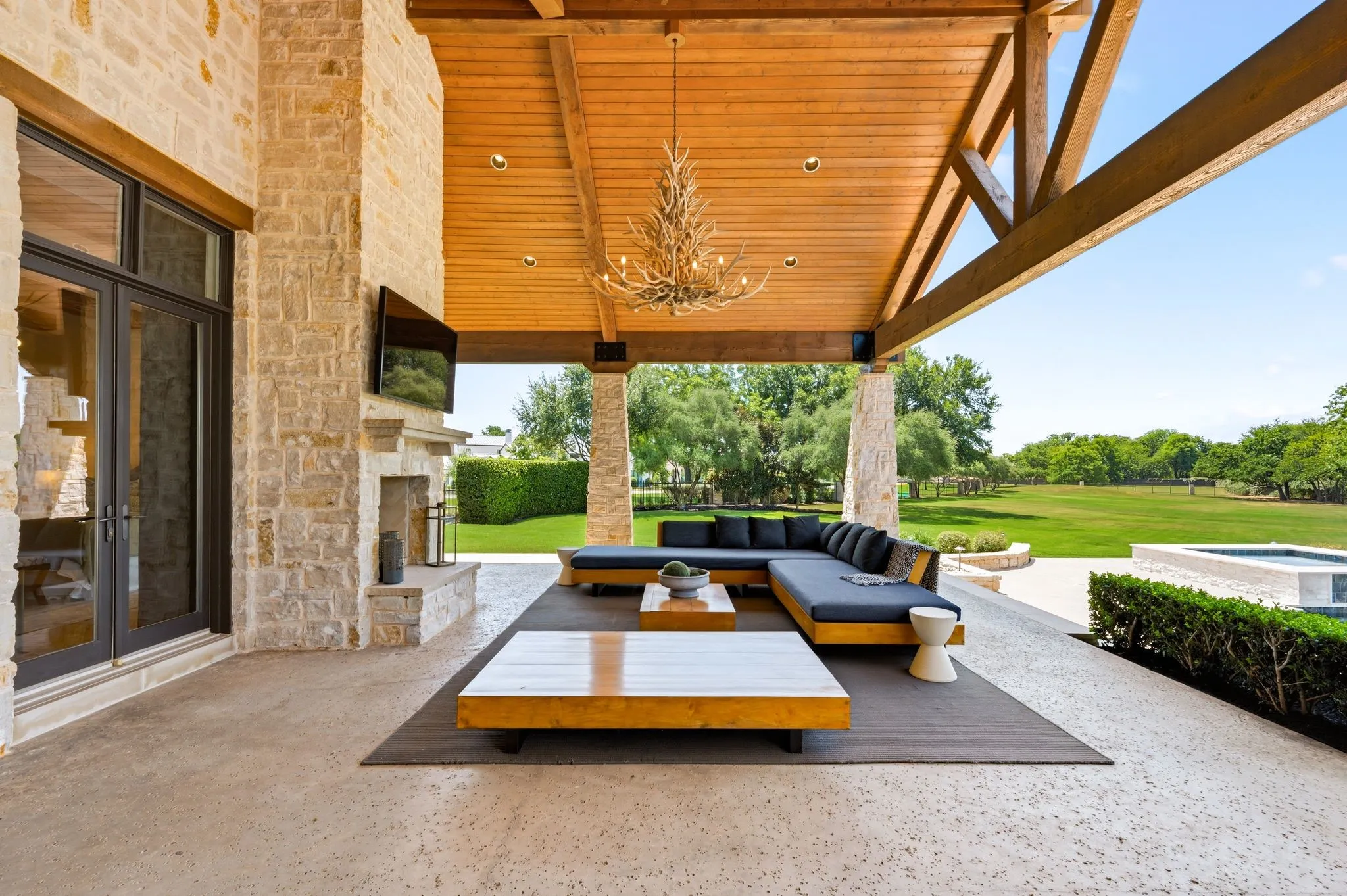 A resort-inspired setting designed for long afternoons and evening entertaining.