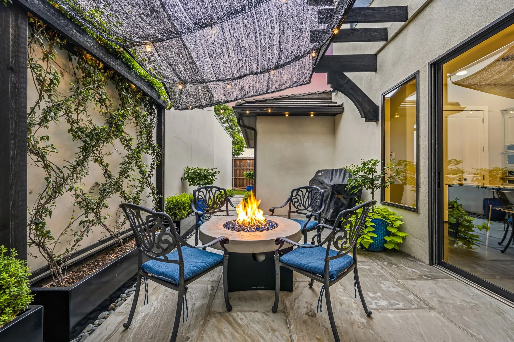 Serene outdoor spaces with new landscaping