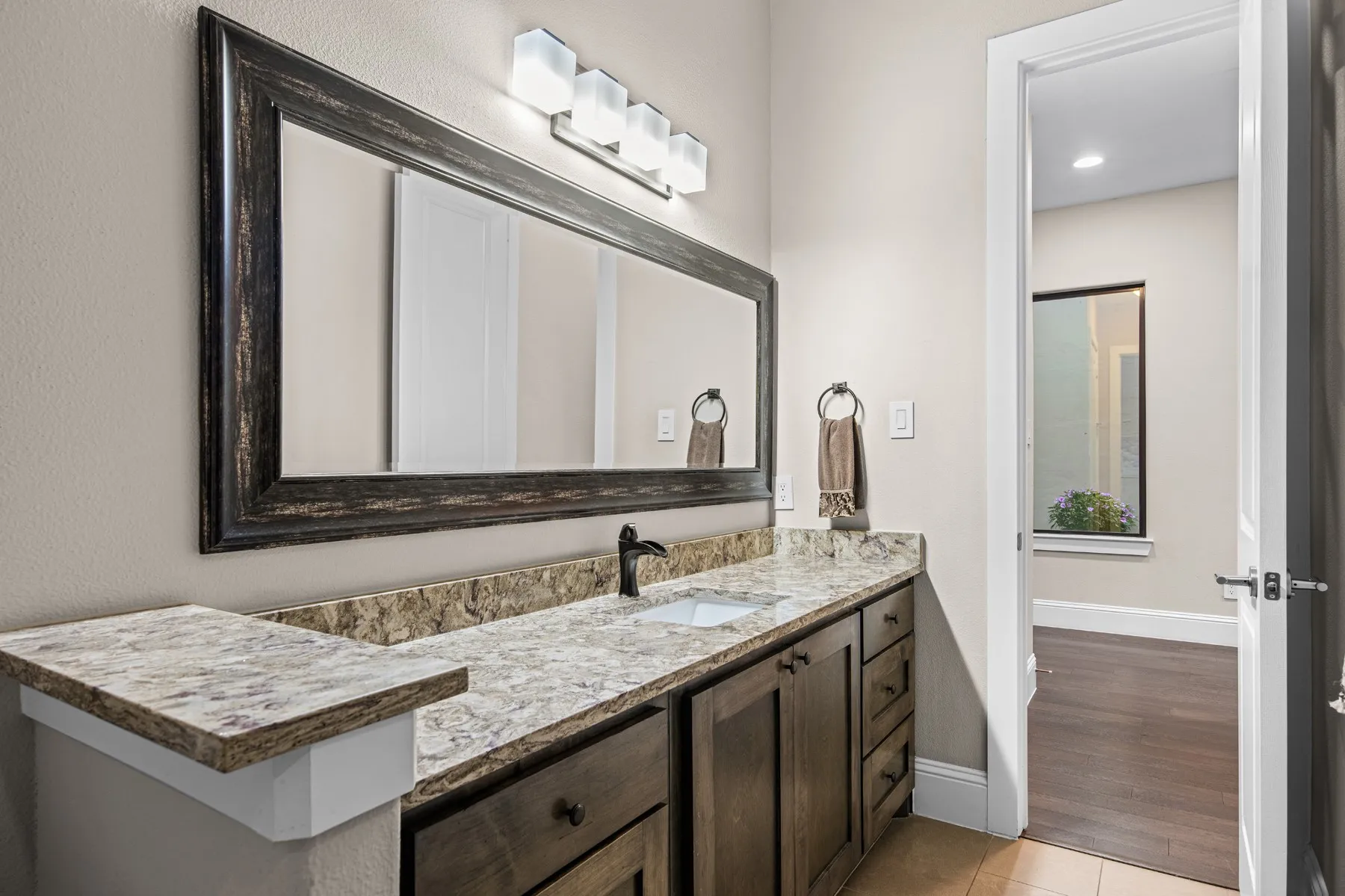 Full bath with shower on the first floor