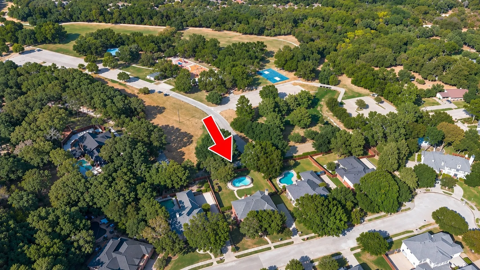 Showing home backing to Parr Park
