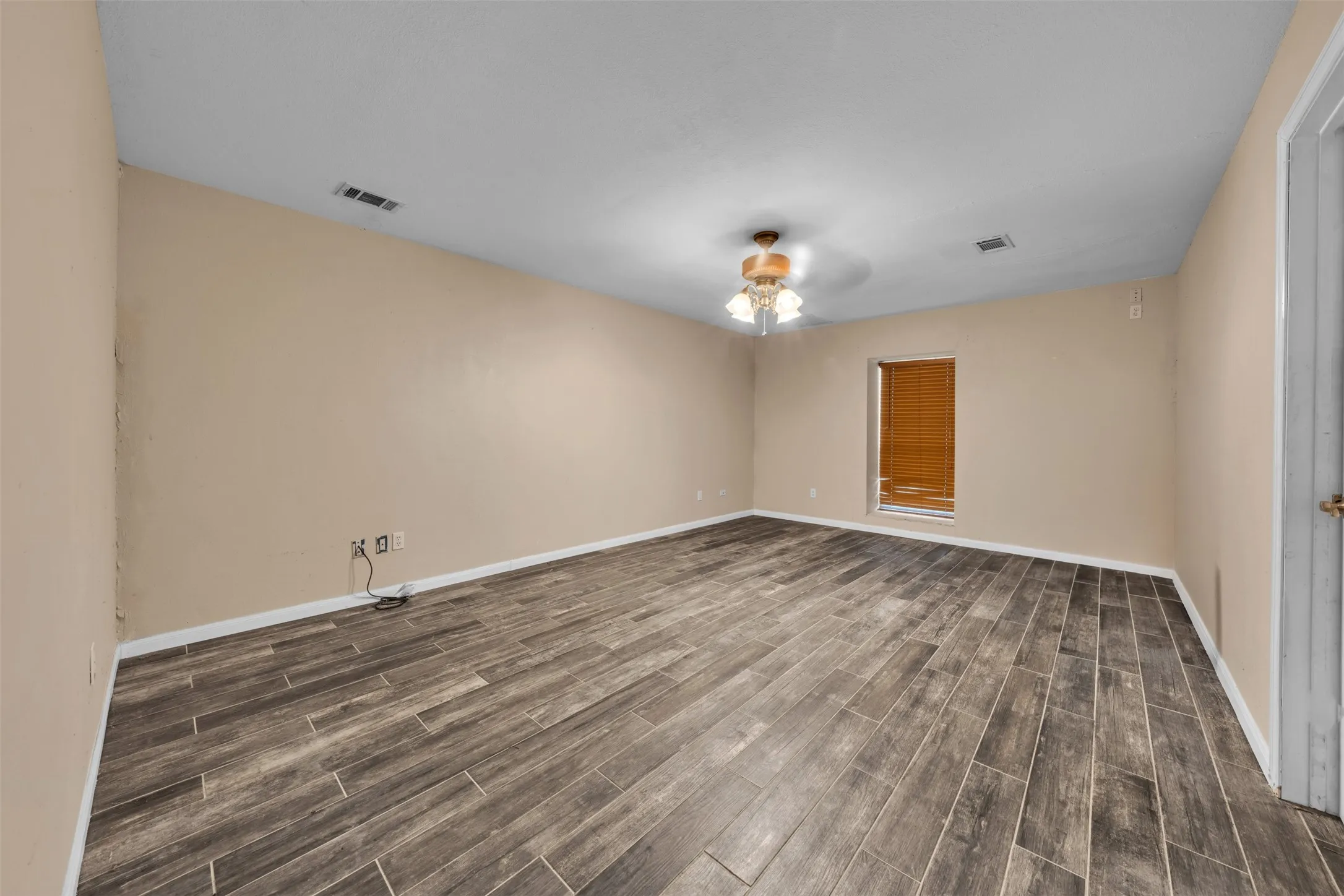 Wood-look tile flooring