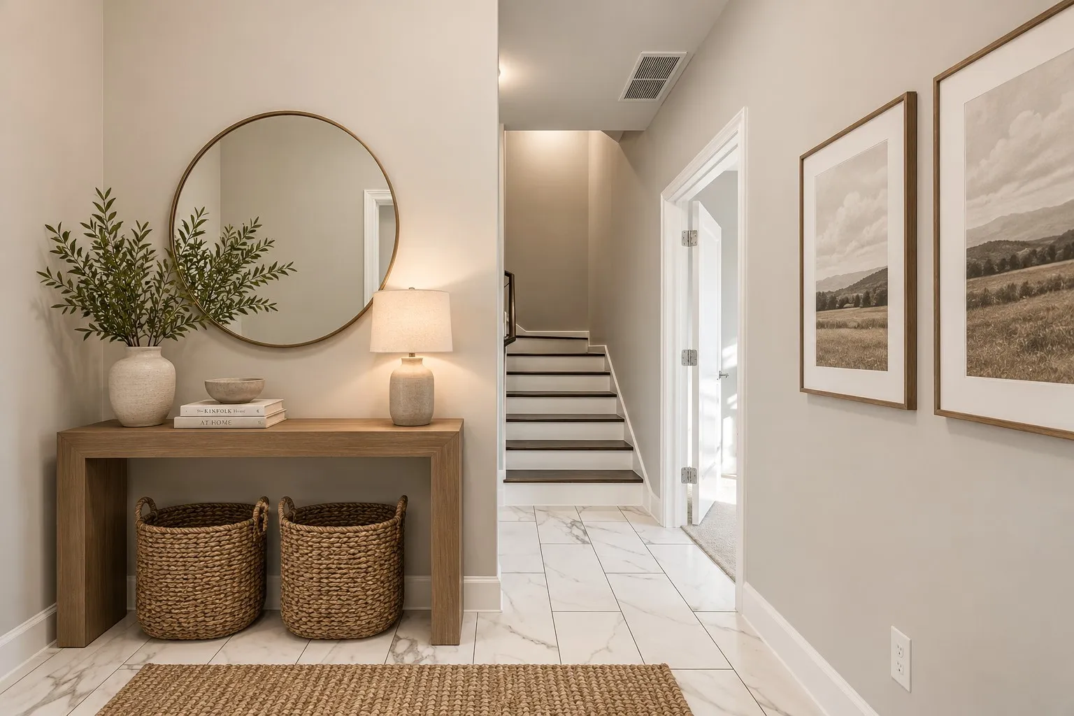 Entry way virtually staged