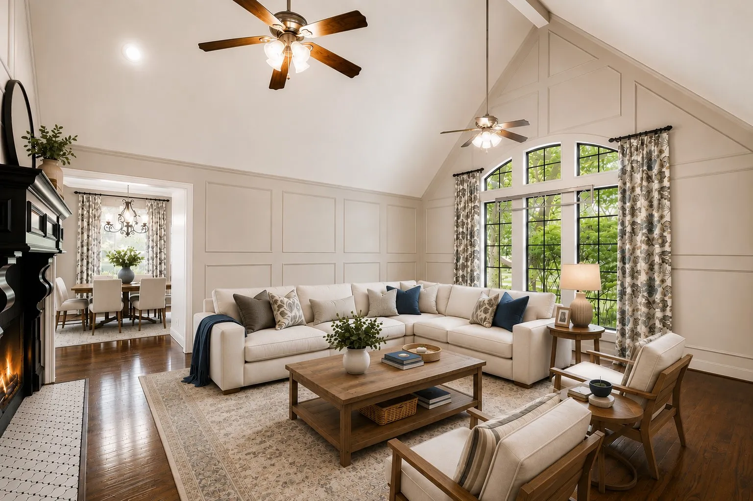 Enjoy relaxing in the living room with designer details