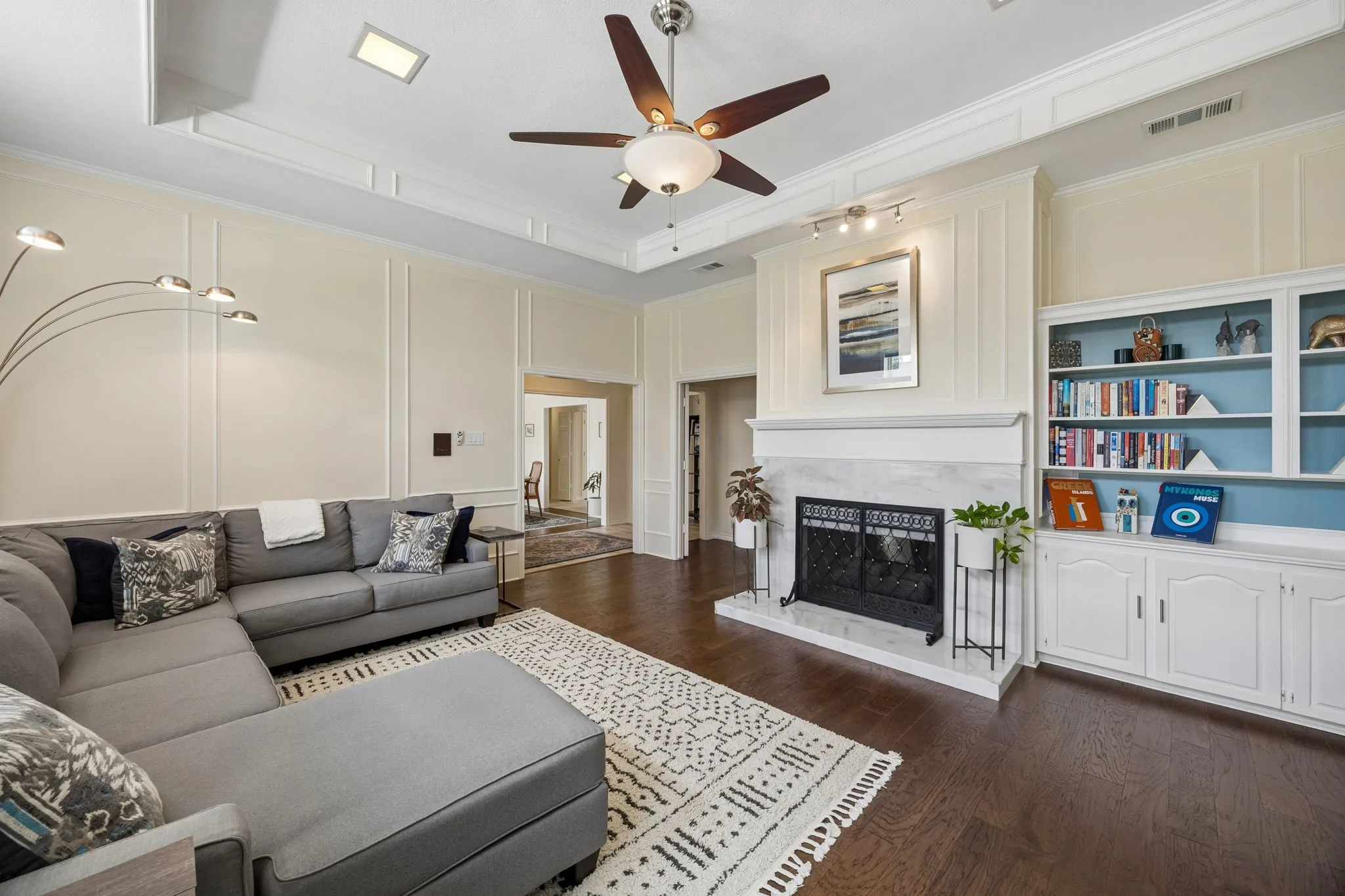 1549 Bamburgh double sided fireplace