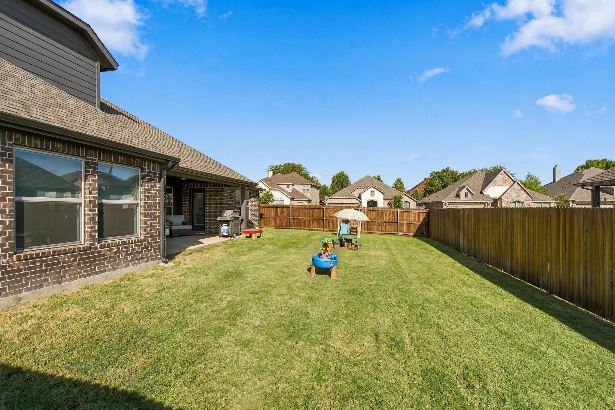 Sprawling back yard.