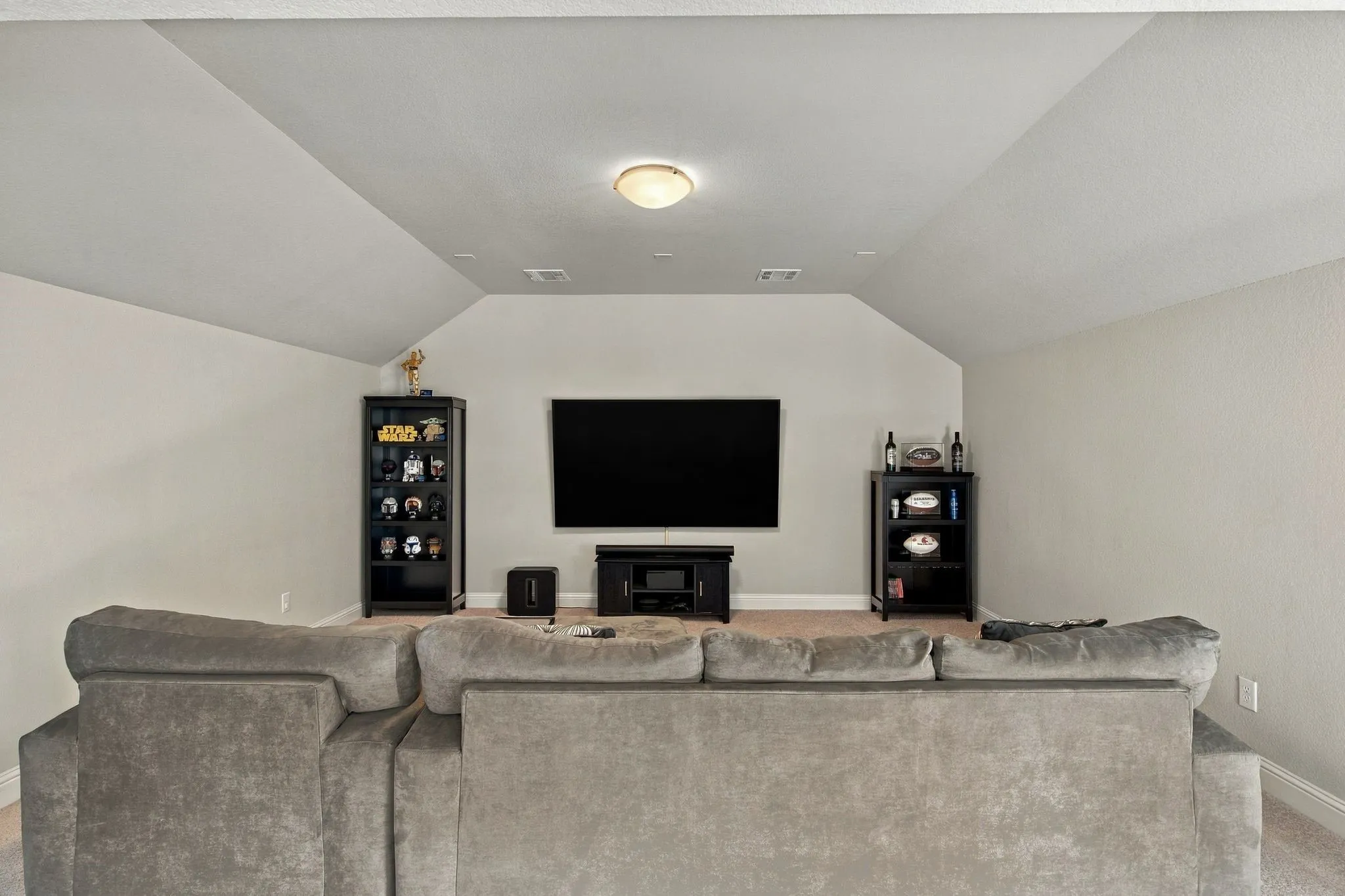 Upstairs media area.