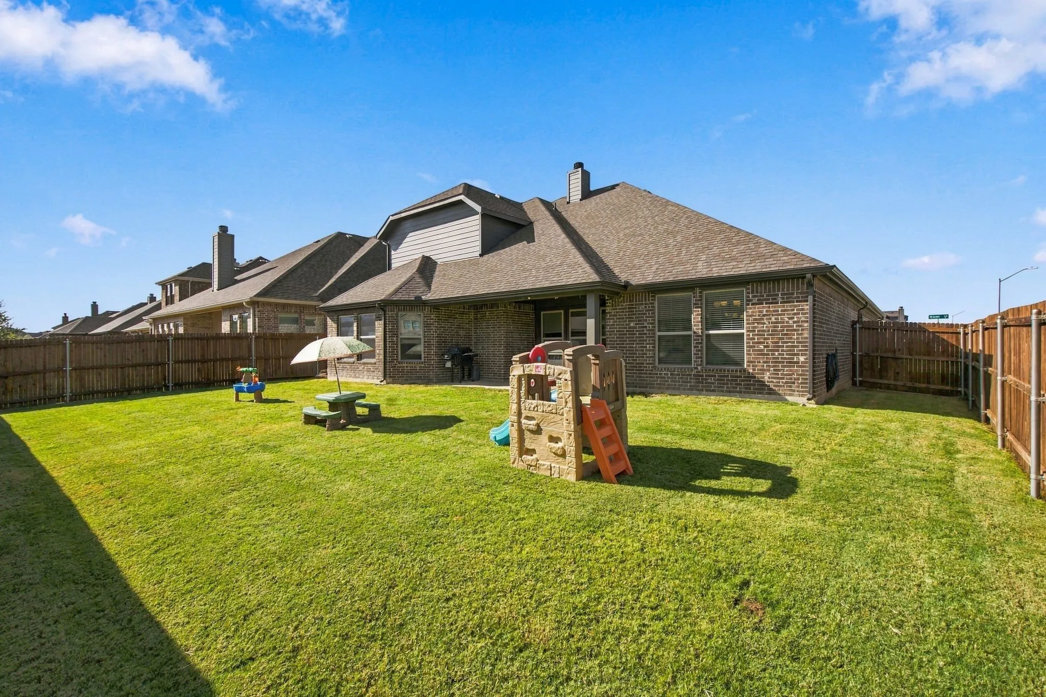 Sprawling back yard.