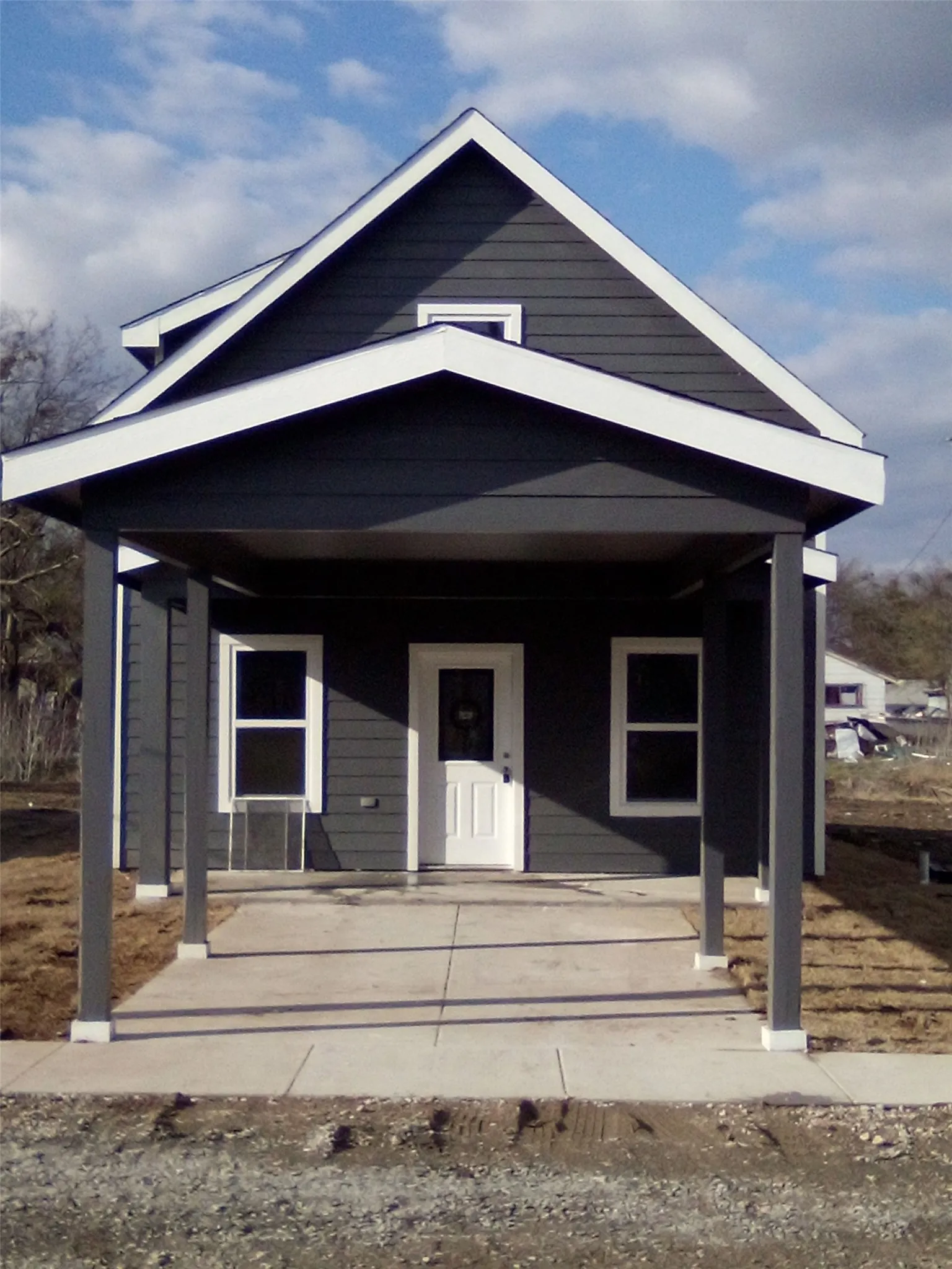 Front view of the home