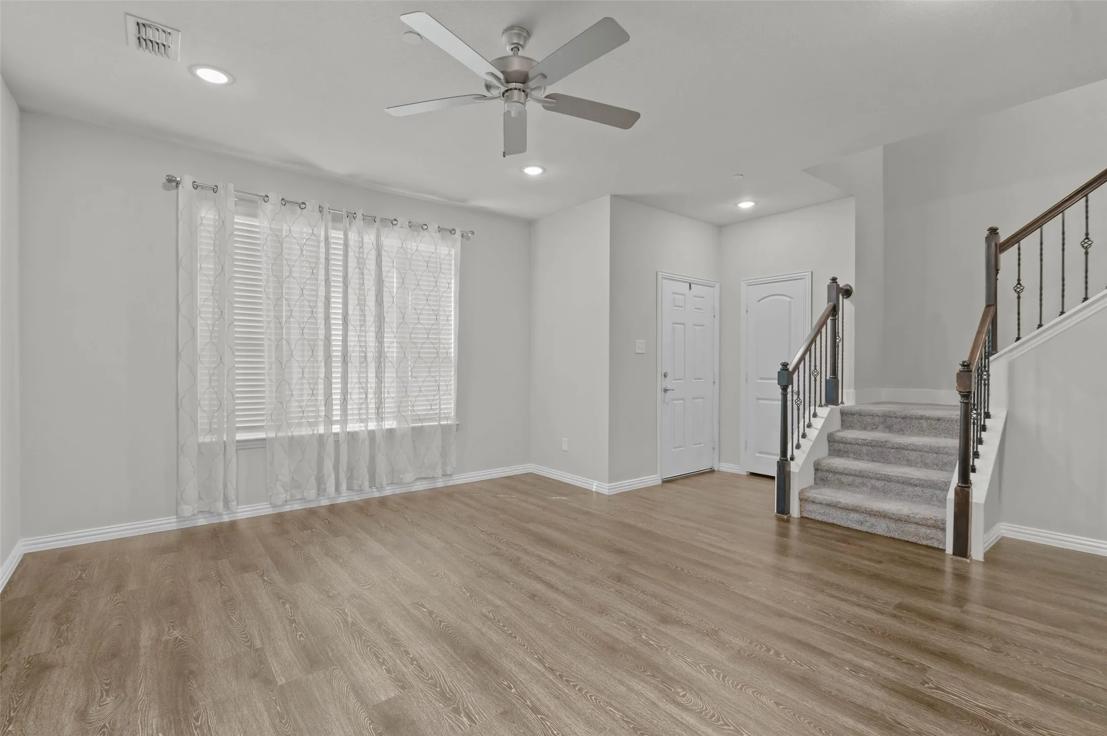 View of the living room and entry