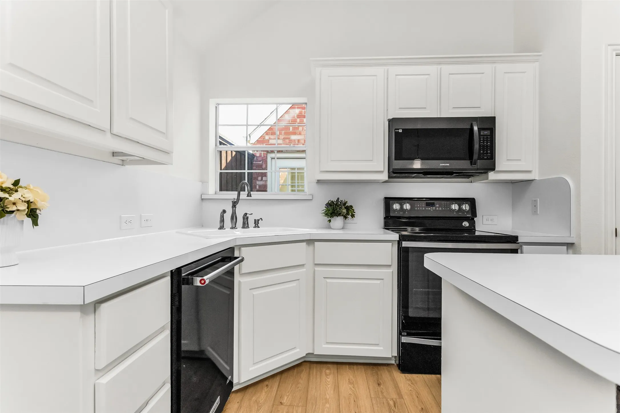 Black Appliances in Kitchen!