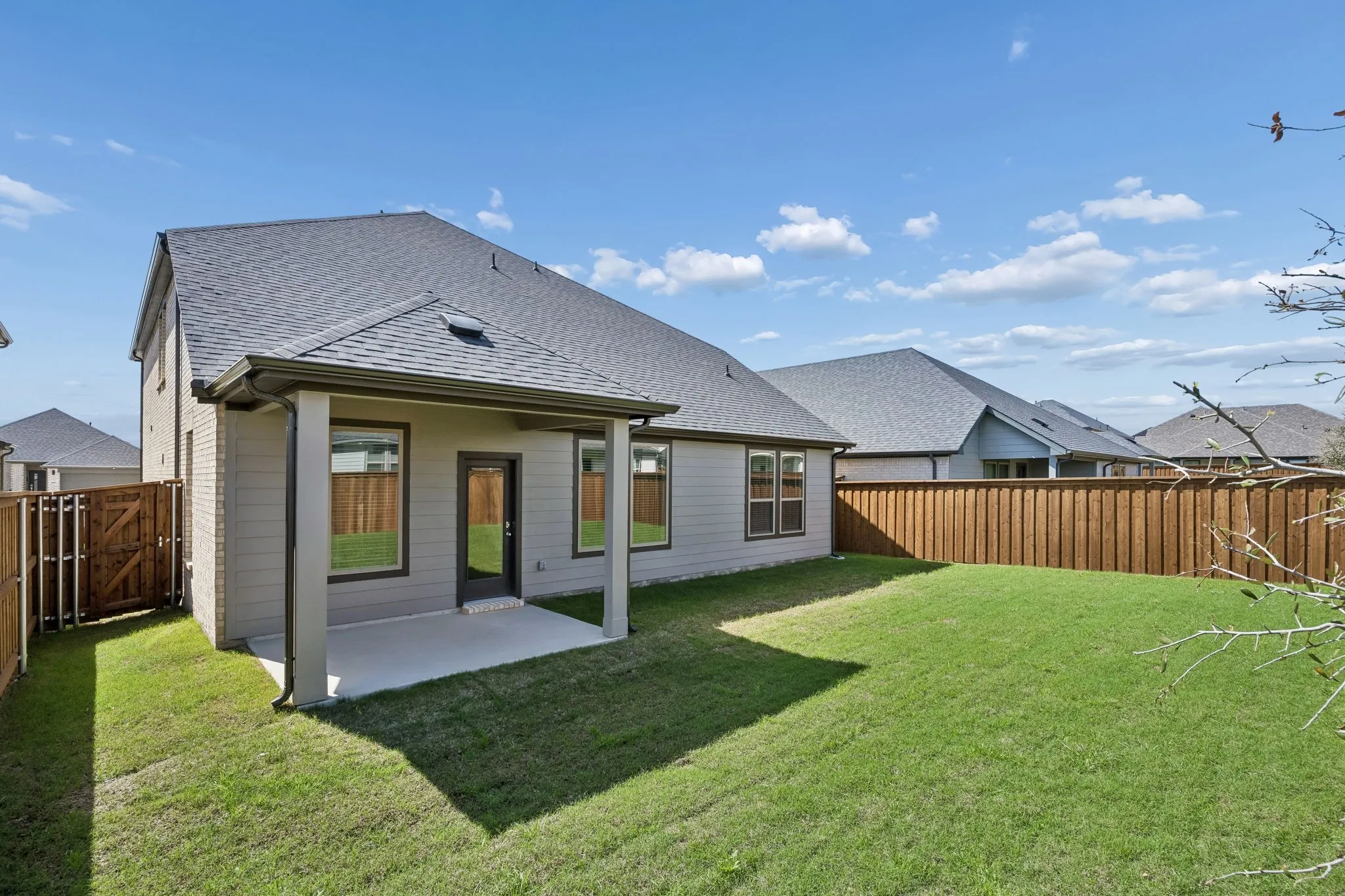Covered Patio in the Winters home plan by Trophy Signature Homes – REPRESENTATIVE PHOTO