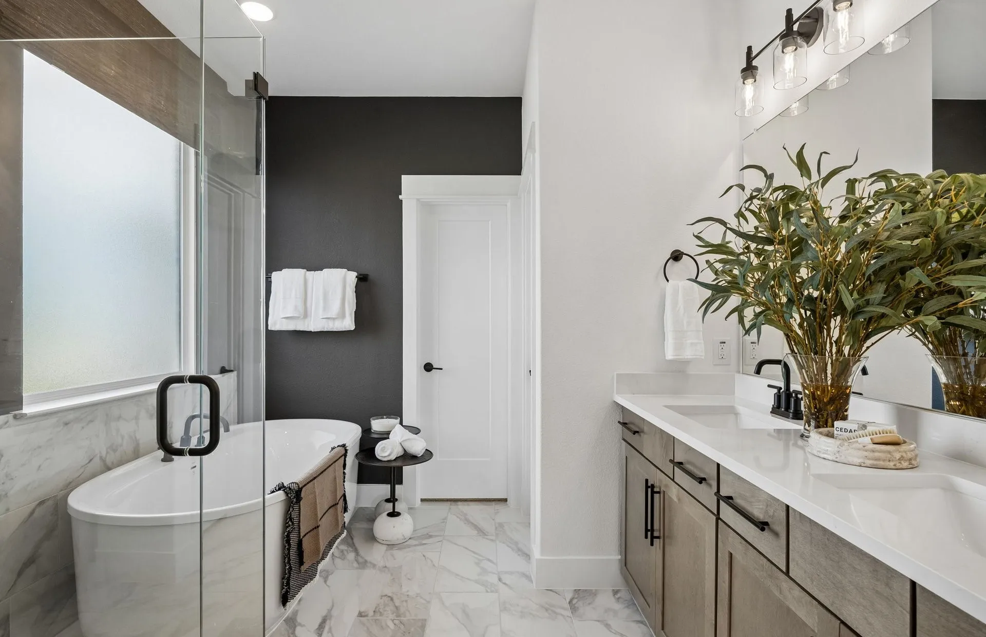 *Model Representation - Owner's private bath with double vanity