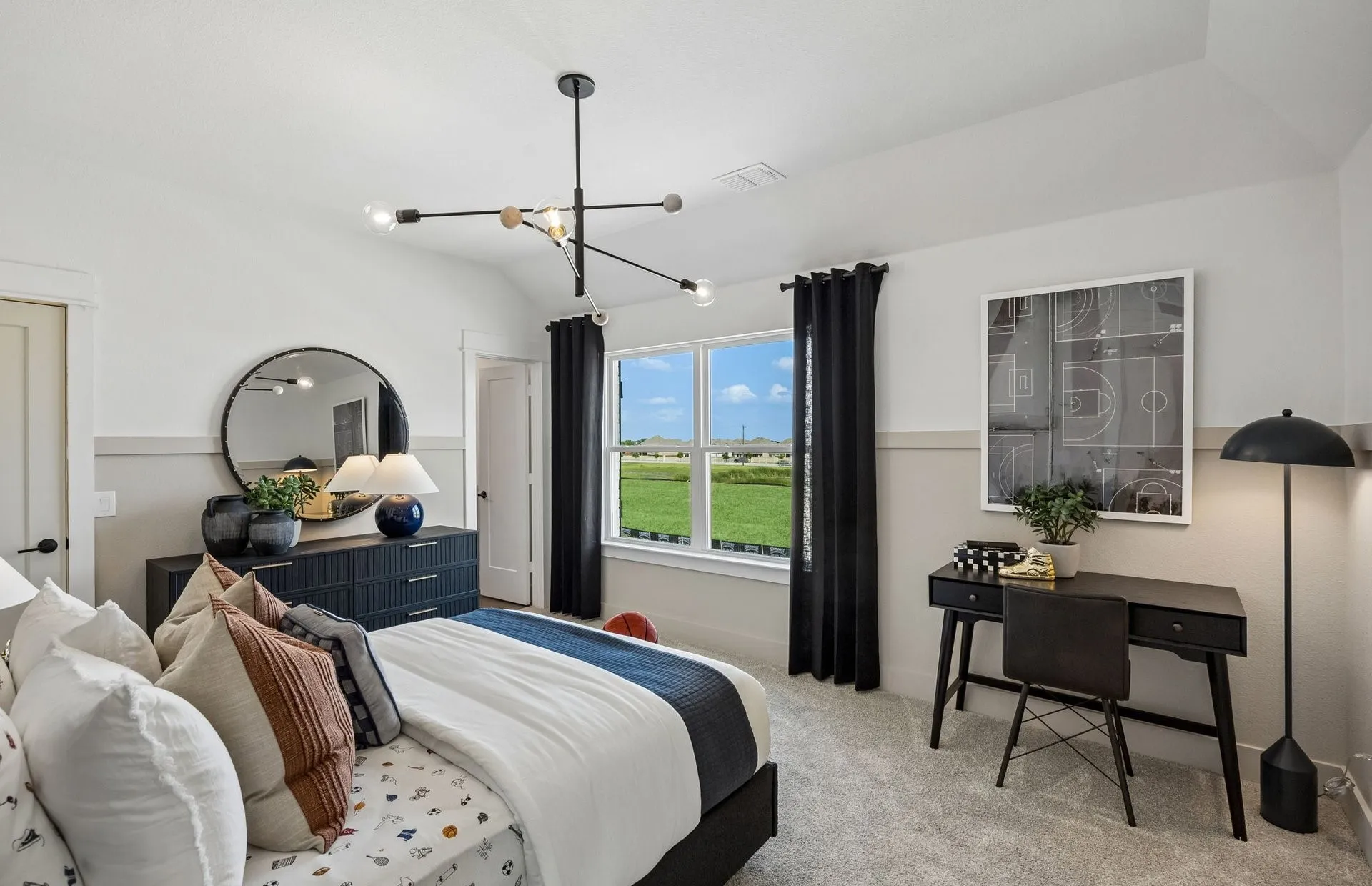 *Model Representation - Spacious secondary bedroom with large windows