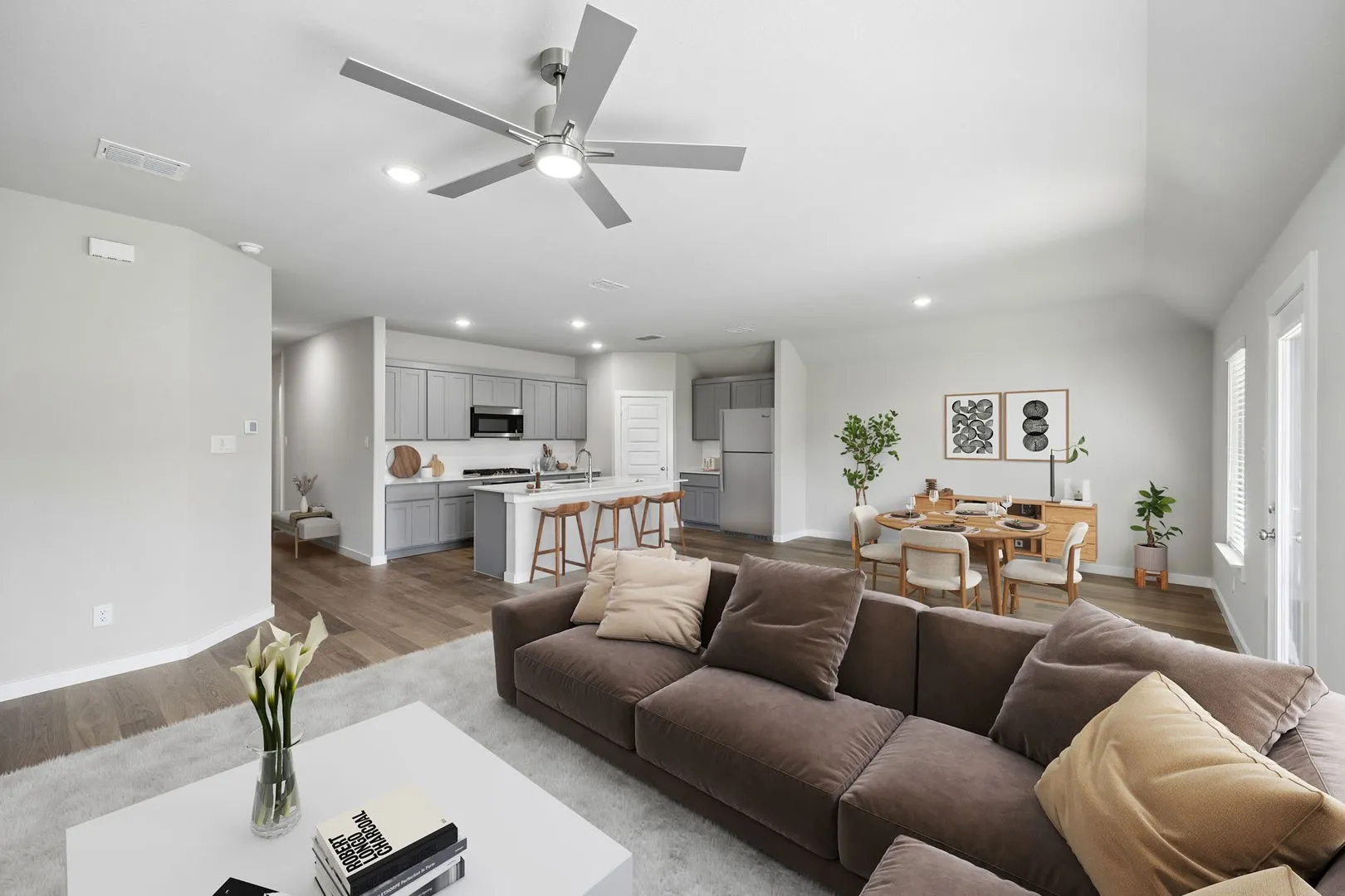 Open Floor Plan in the Emmy II home plan by Trophy Signature Homes - REPRESENTATIVE PHOTO