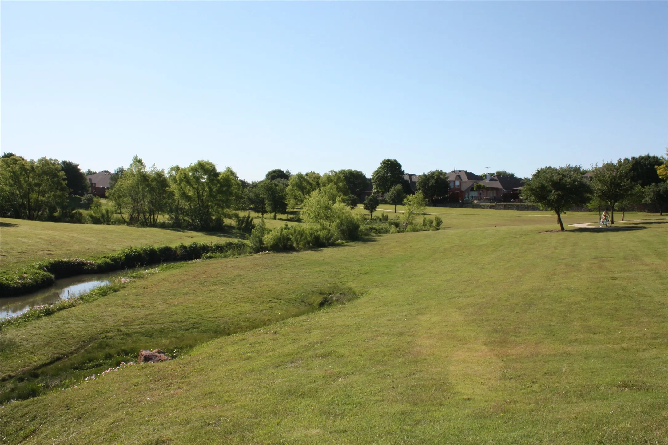 Creek area which leads to the pond