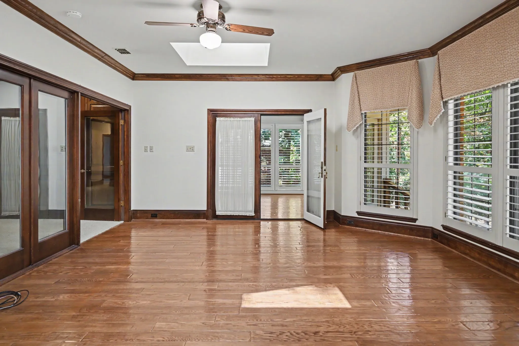 Family room leads to the quaint garden room