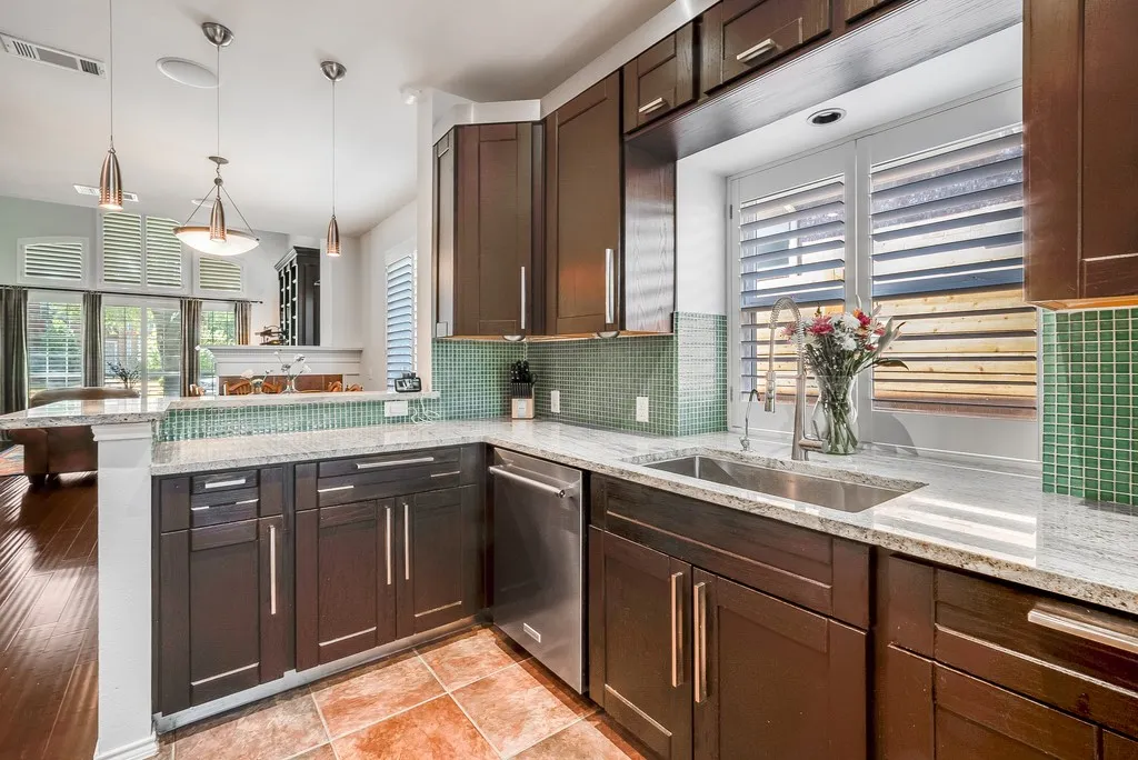 Kitchen Open to Dining and Family Room