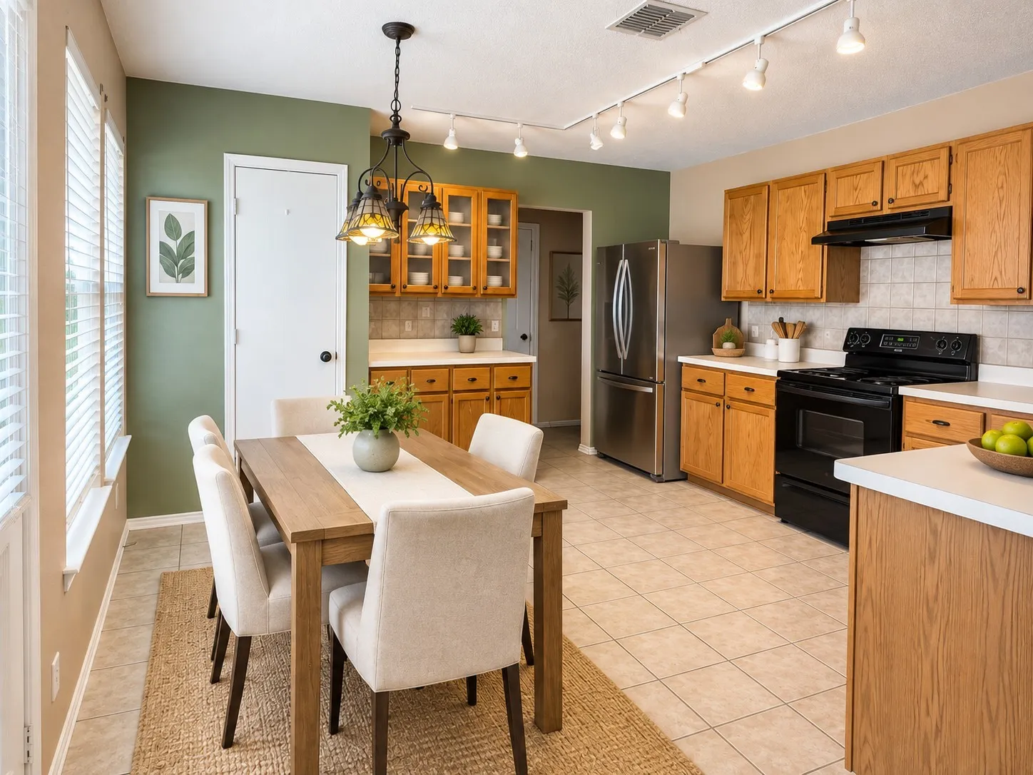 Virtually staged kitchen